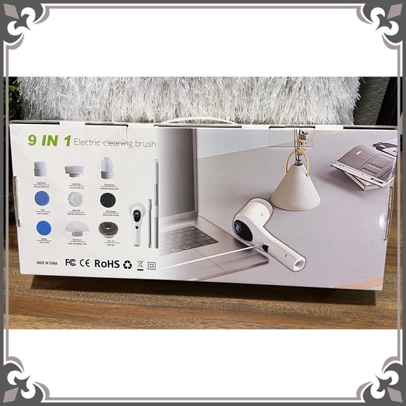 Cordless Electric Spin Scrubber Cleaning Brush Set Adjustable Extension Long NEW - Picture 3 of 10